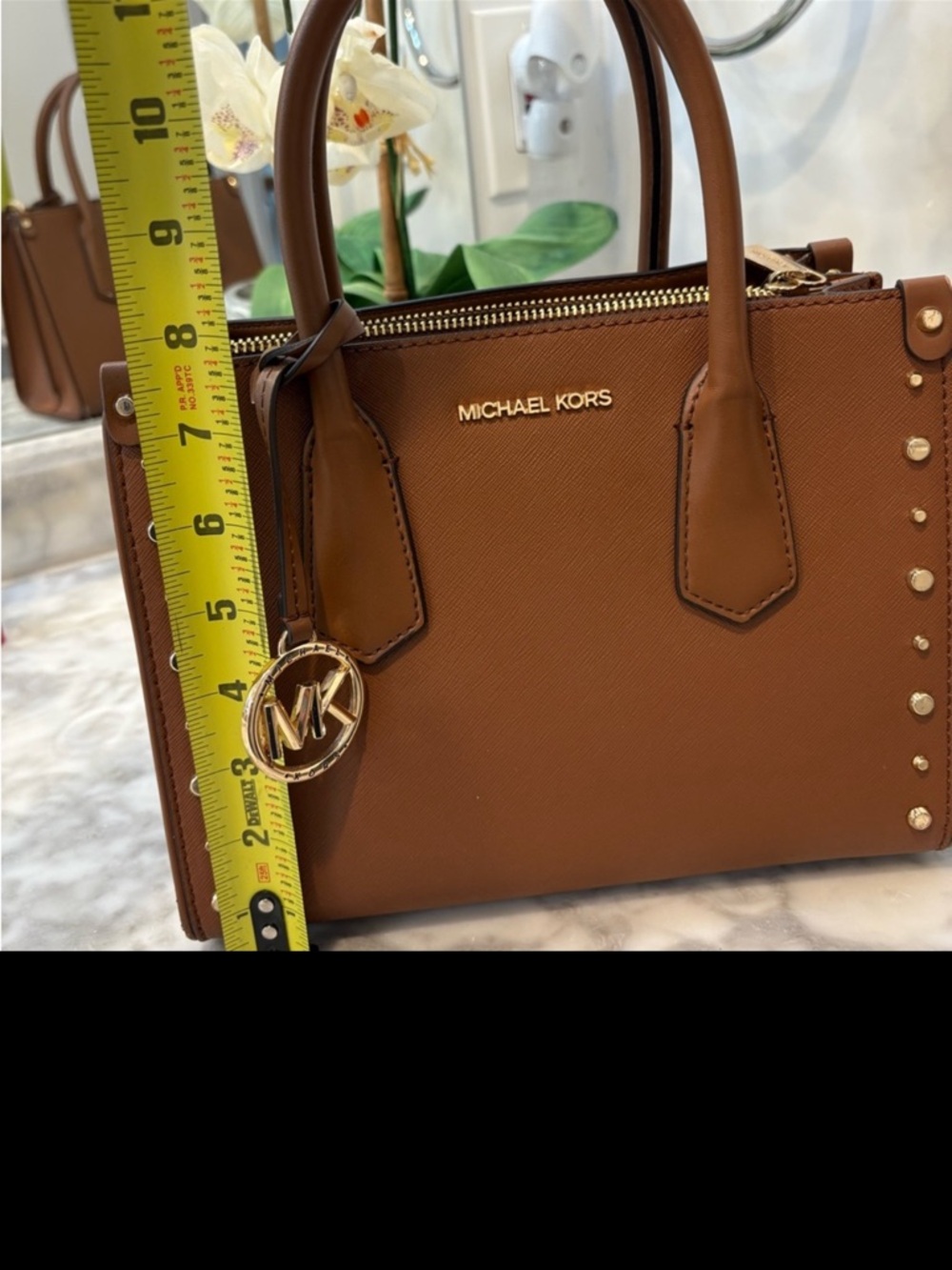 Michael Kors Brown & Light Blue purses both 2 included crossbody satchel bag set - Picture 7 of 16